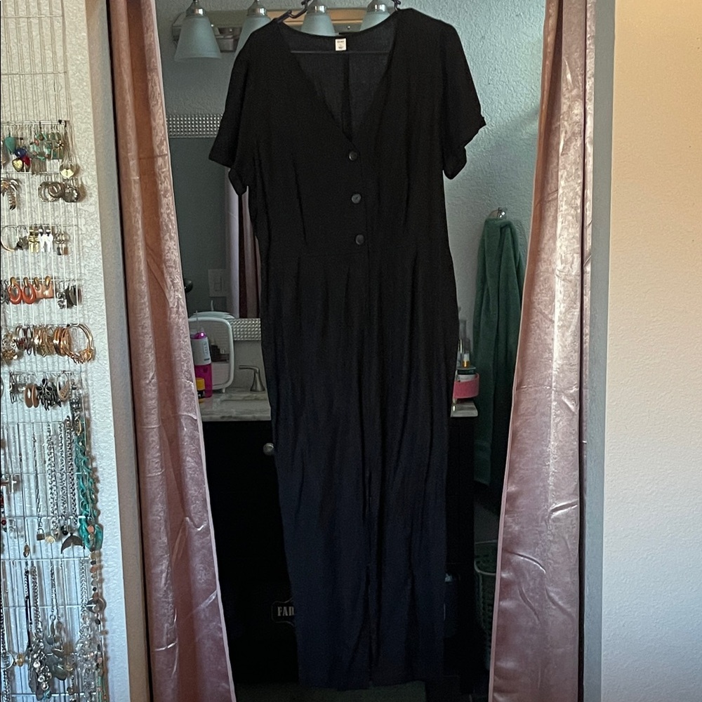 Old Navy Black Maxi Jumpsuit